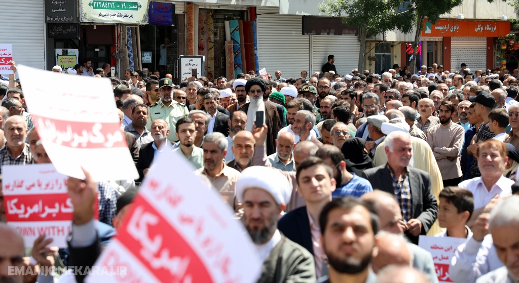راهپیمایی مردم کرج در حمایت از بیانیه شورای عالی امنیت ملی برگزار شد