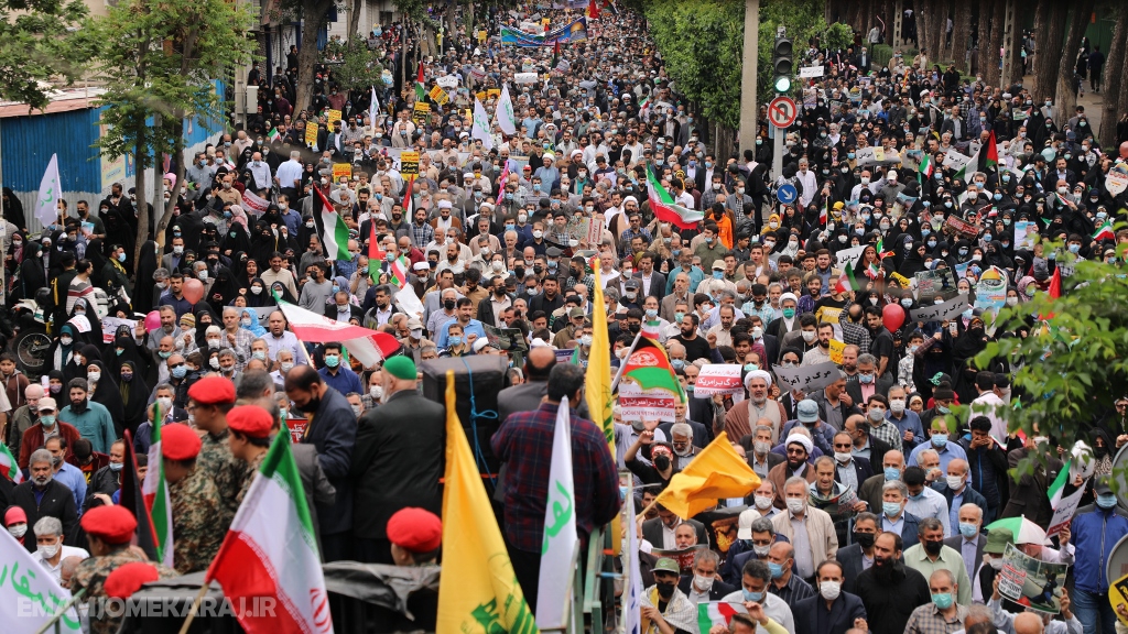 راهپیمایی باشکوه روز قدس در البرز برگزار شد